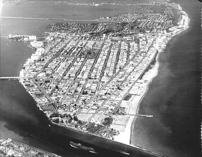 Rare 1967 Aerial View of South Beach