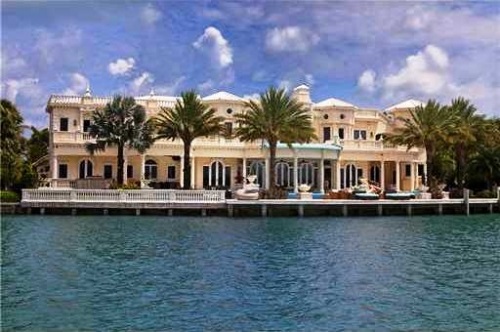 Bal Harbour Mansion - view from Biscayne Bay