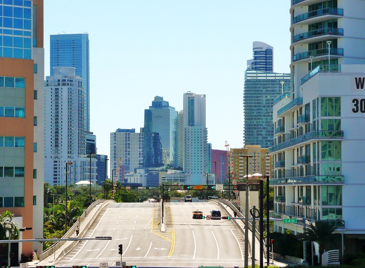 The city of Miami - Brickell Avenue